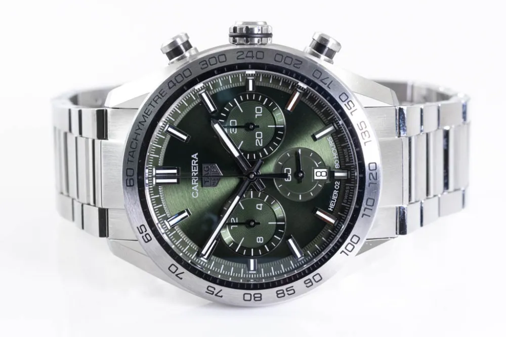 TAG Heuer Carrera CBN2A10.BA0643 44mm Stainless steel Green