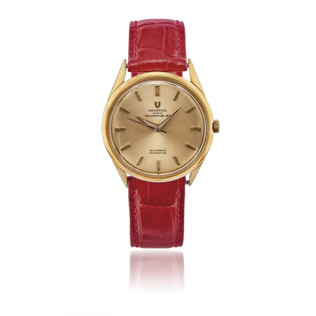 Universal Genève Polerouter 10379/3 34mm Yellow gold Champagne