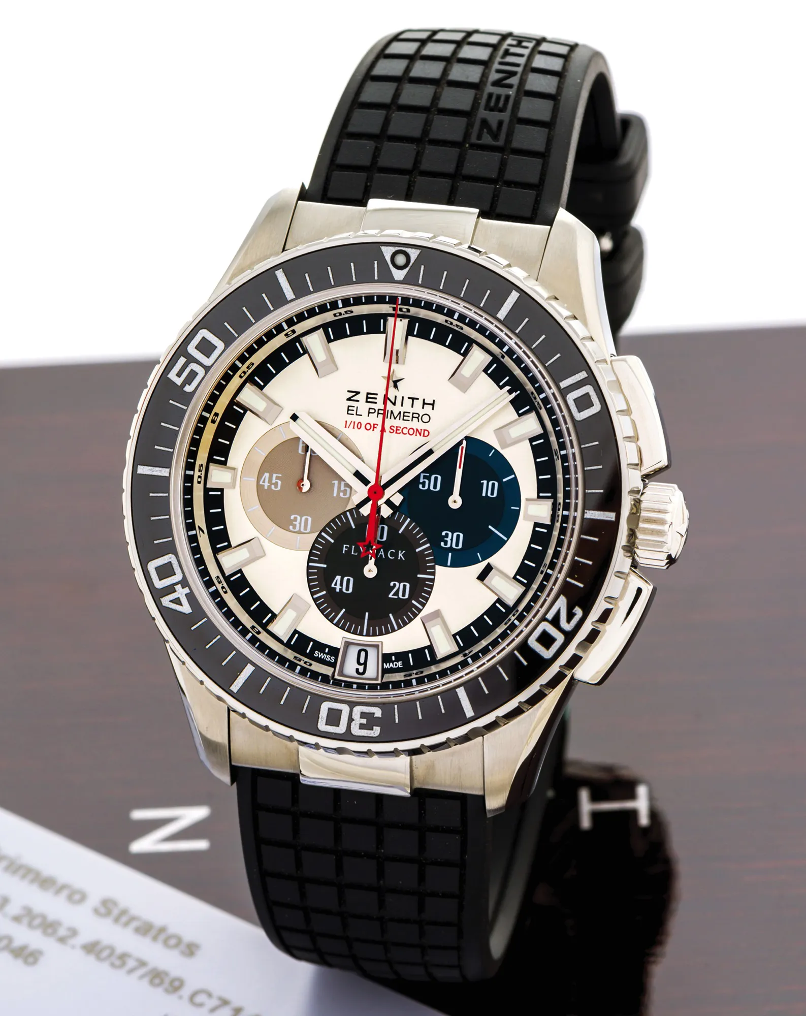 Zenith El Primero 03.2062.4057/69.R515 45mm Stainless steel Two-tone white and blue