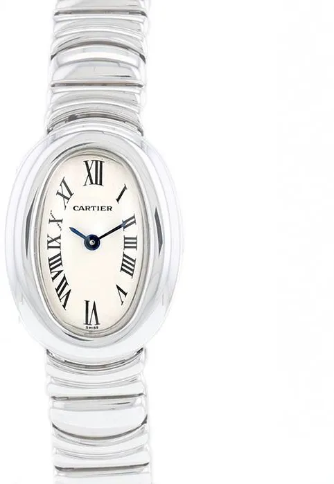 Cartier Baignoire 2369 18mm White gold Cream