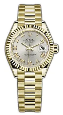 Rolex Lady-Datejust 279178 28mm Yellow gold Silver