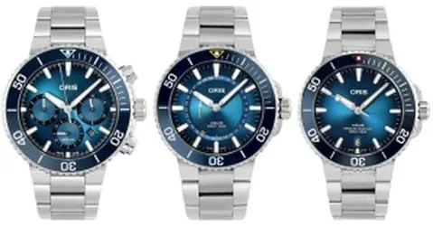 Oris Aquis Great Barrier Reef III Clean Ocean Blue Whale Stainless steel Blue