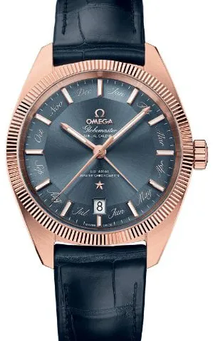 Omega Globemaster 130.53.41.22.03.001 41mm Rose gold Blue