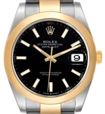 Rolex Datejust 41 126303 41mm Yellow gold and Stainless steel Black