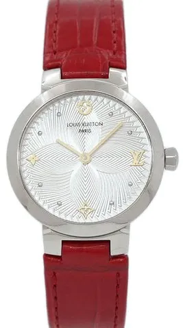 Louis Vuitton Tambour QA014 28mm Stainless steel Silver