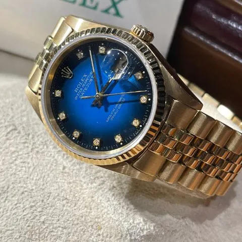 Rolex Datejust 36 16238 36mm Yellow gold Blue