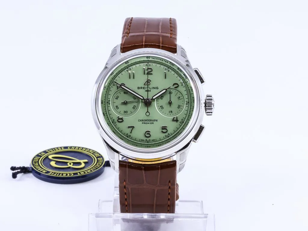 Breitling Premier AB0930 40mm Stainless steel Green