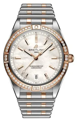 Breitling Chronomat U10380591A2U1 36mm Yellow gold and Stainless steel White