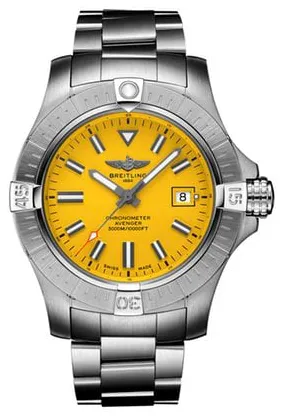 Breitling Avenger A17319101I1A1 45mm Stainless steel Yellow