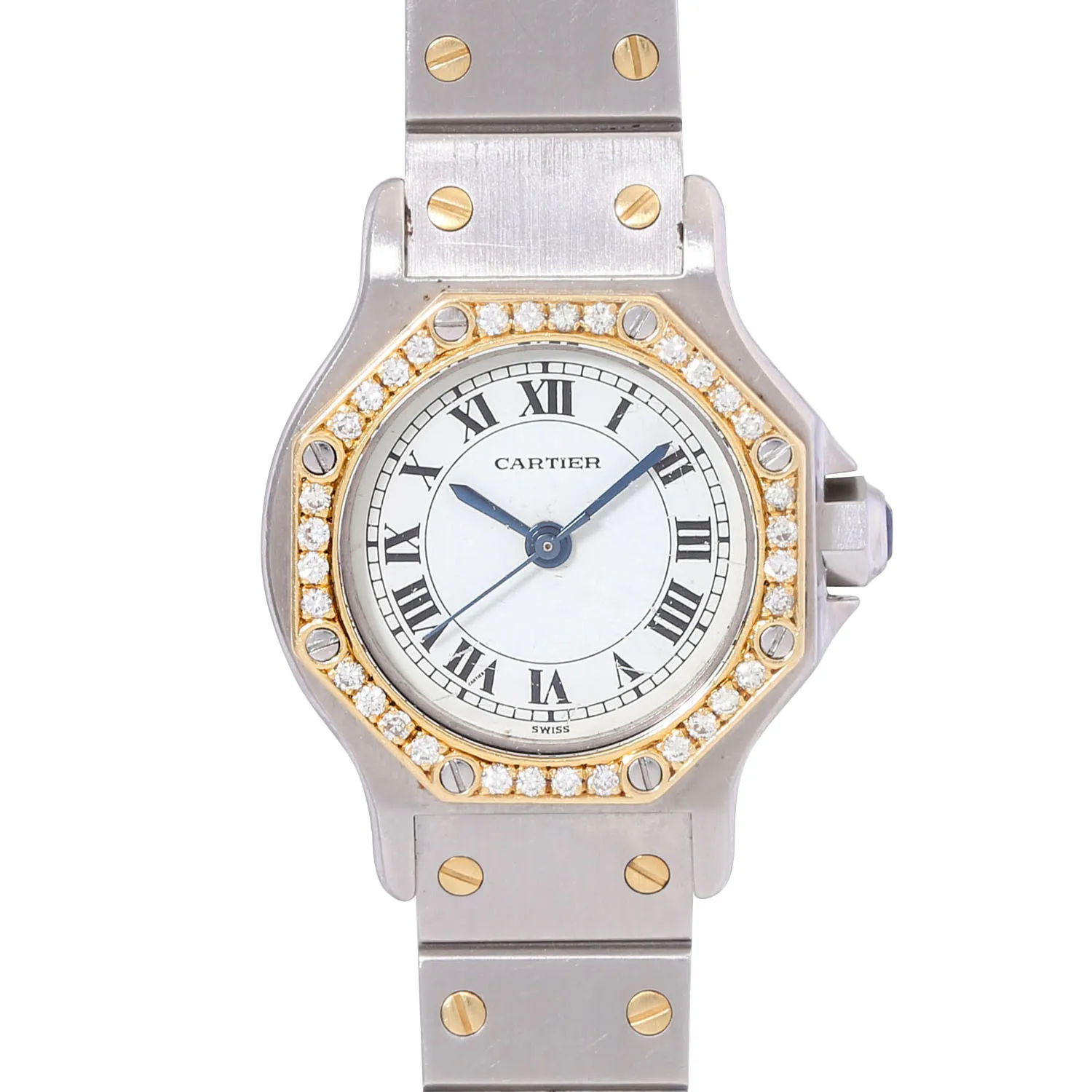 Cartier Santos 0907 165mm Yellow gold Silver