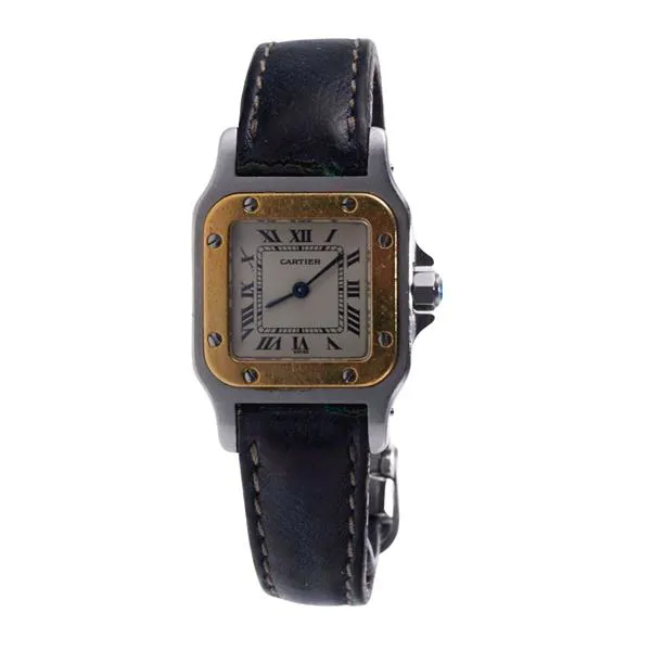 Cartier Santos 1567 24mm Yellow gold and Stainless steel Cream