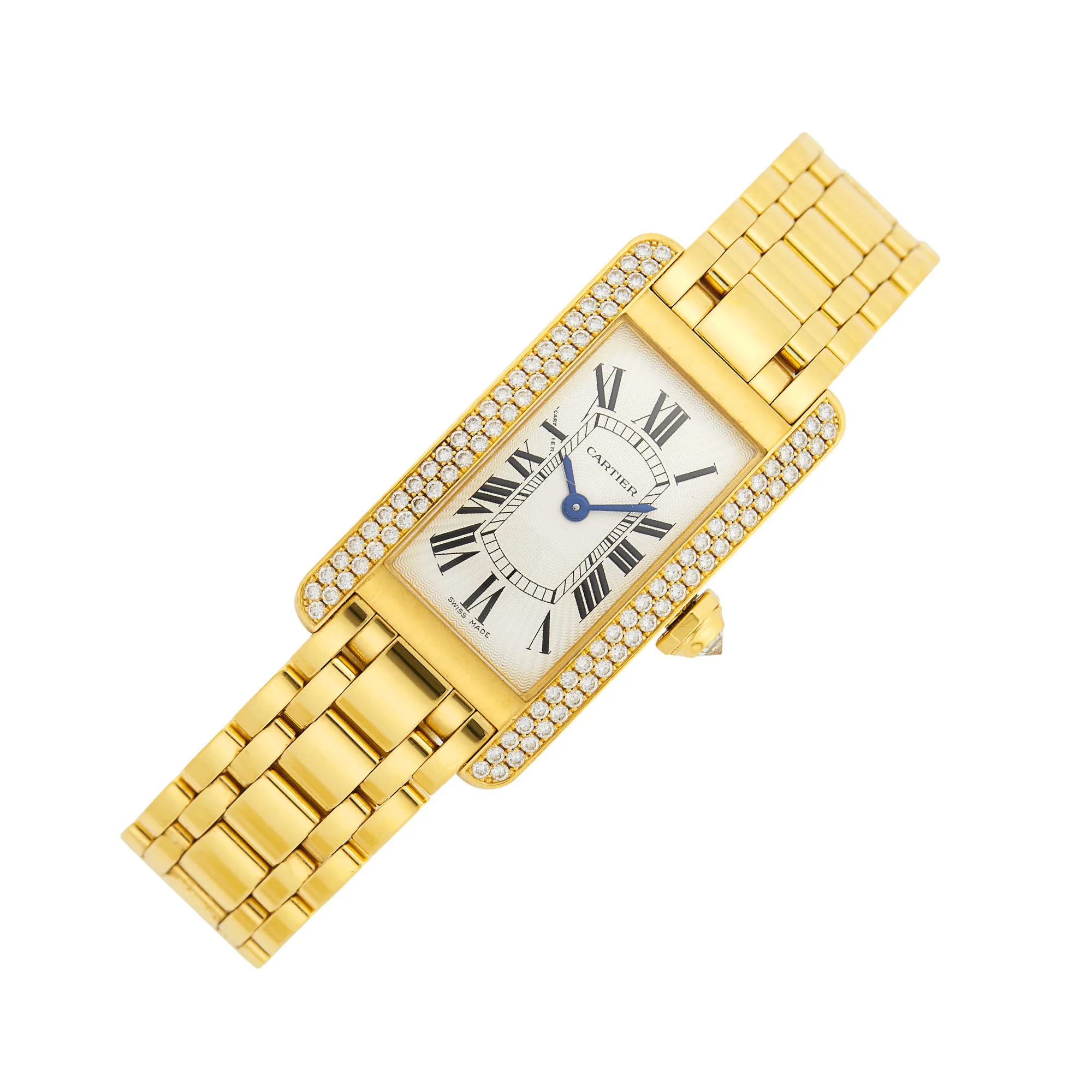 Cartier Tank 2482 35mm Yellow gold and diamond Silver