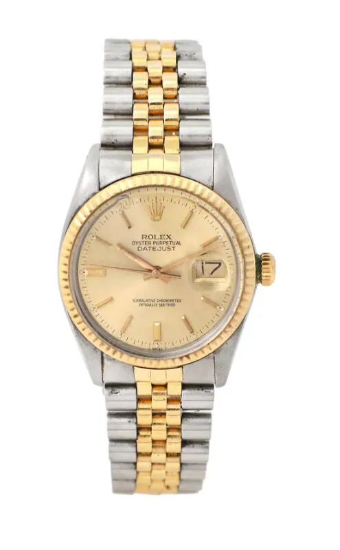 Rolex Datejust 36 16013 36mm Yellow gold and stainless steel Champagne