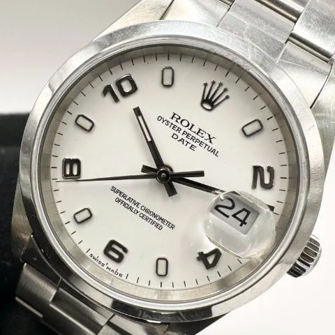 Rolex Oyster Perpetual Date 15200 34mm Stainless steel White