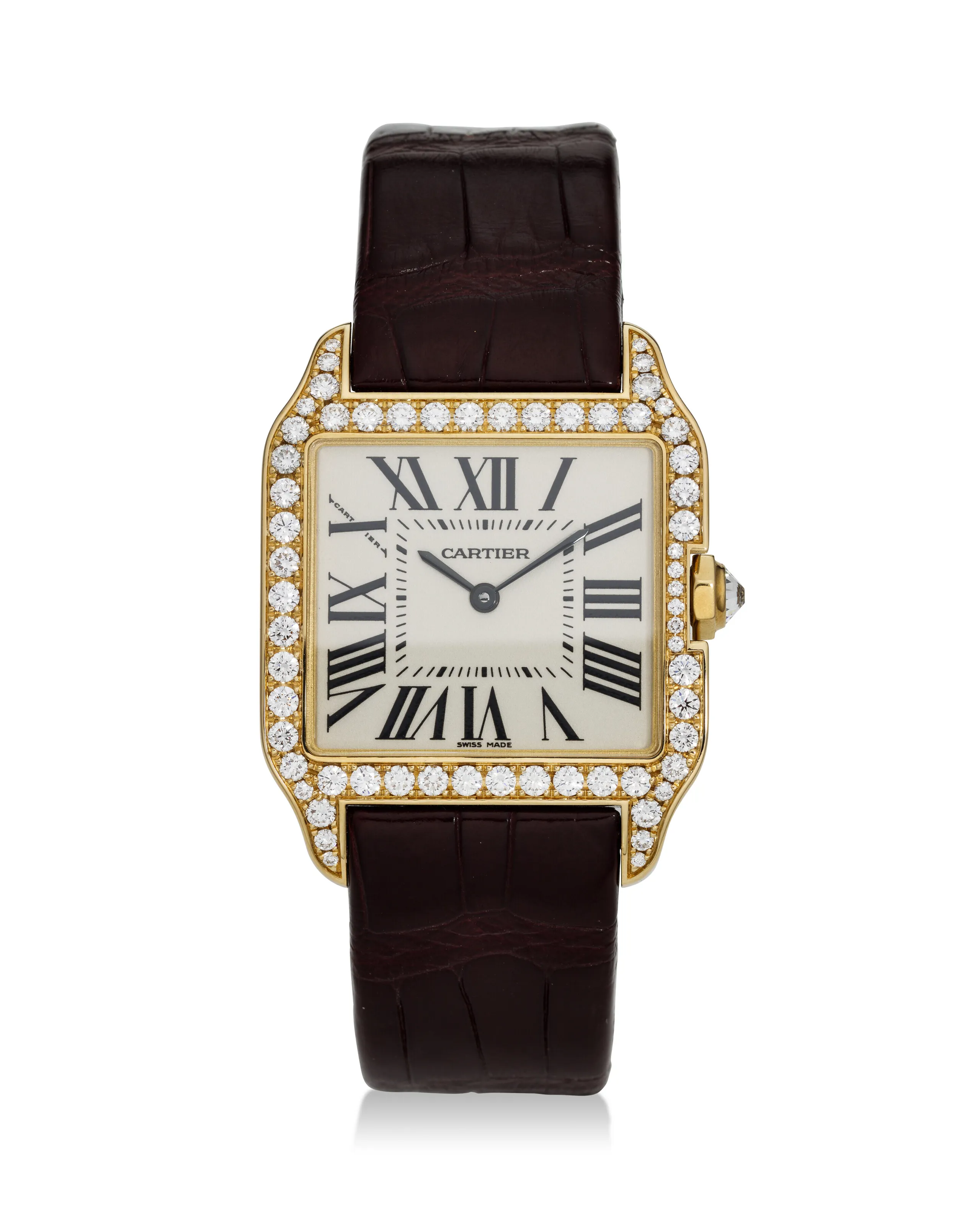 Cartier Santos WH100351 30.5mm Rose gold White