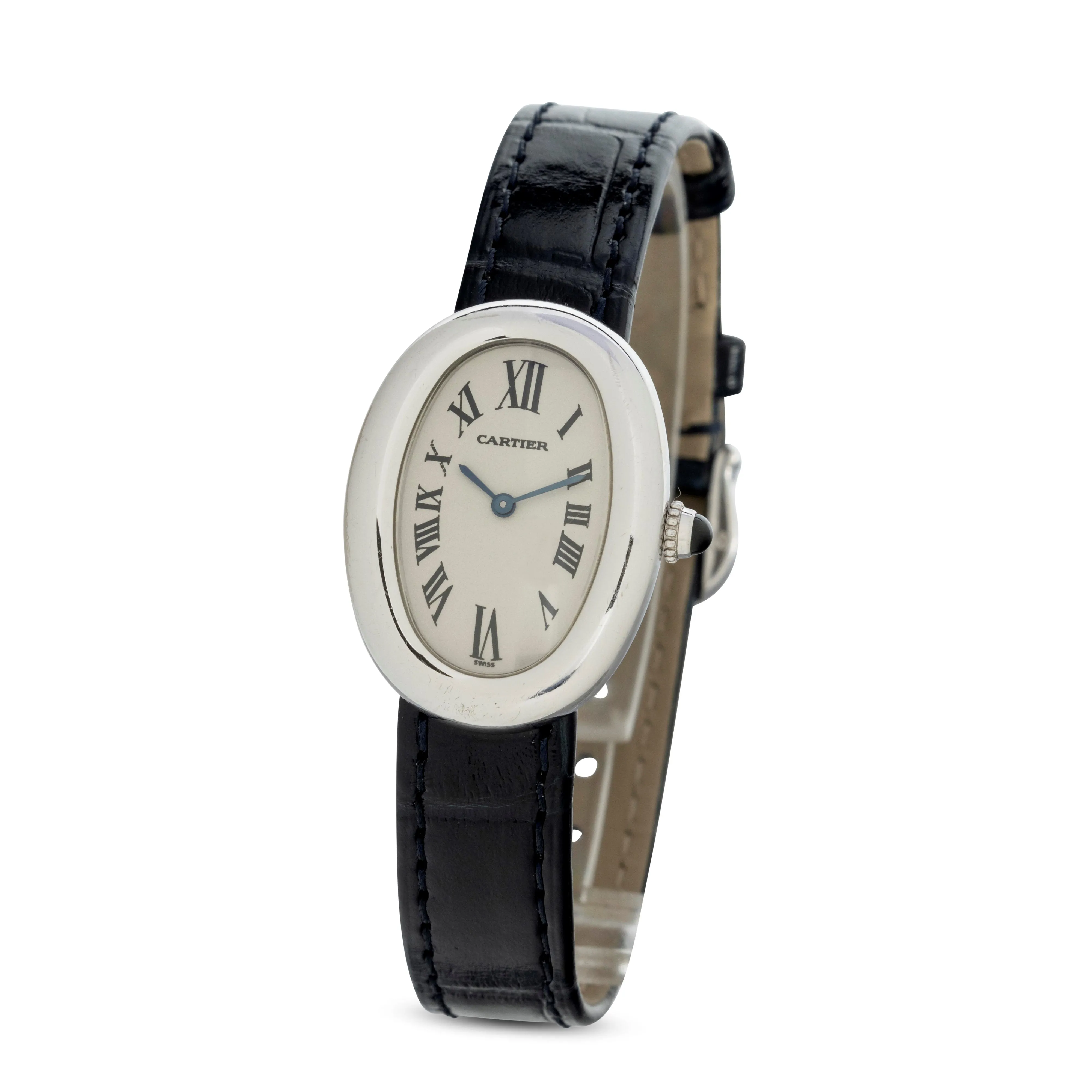 Cartier Baignoire 1955 22.5mm White gold Silver 1