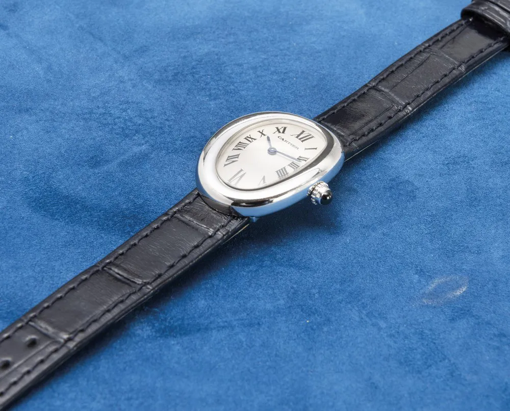 Cartier Baignoire 1955 22.5mm White gold Silver 2