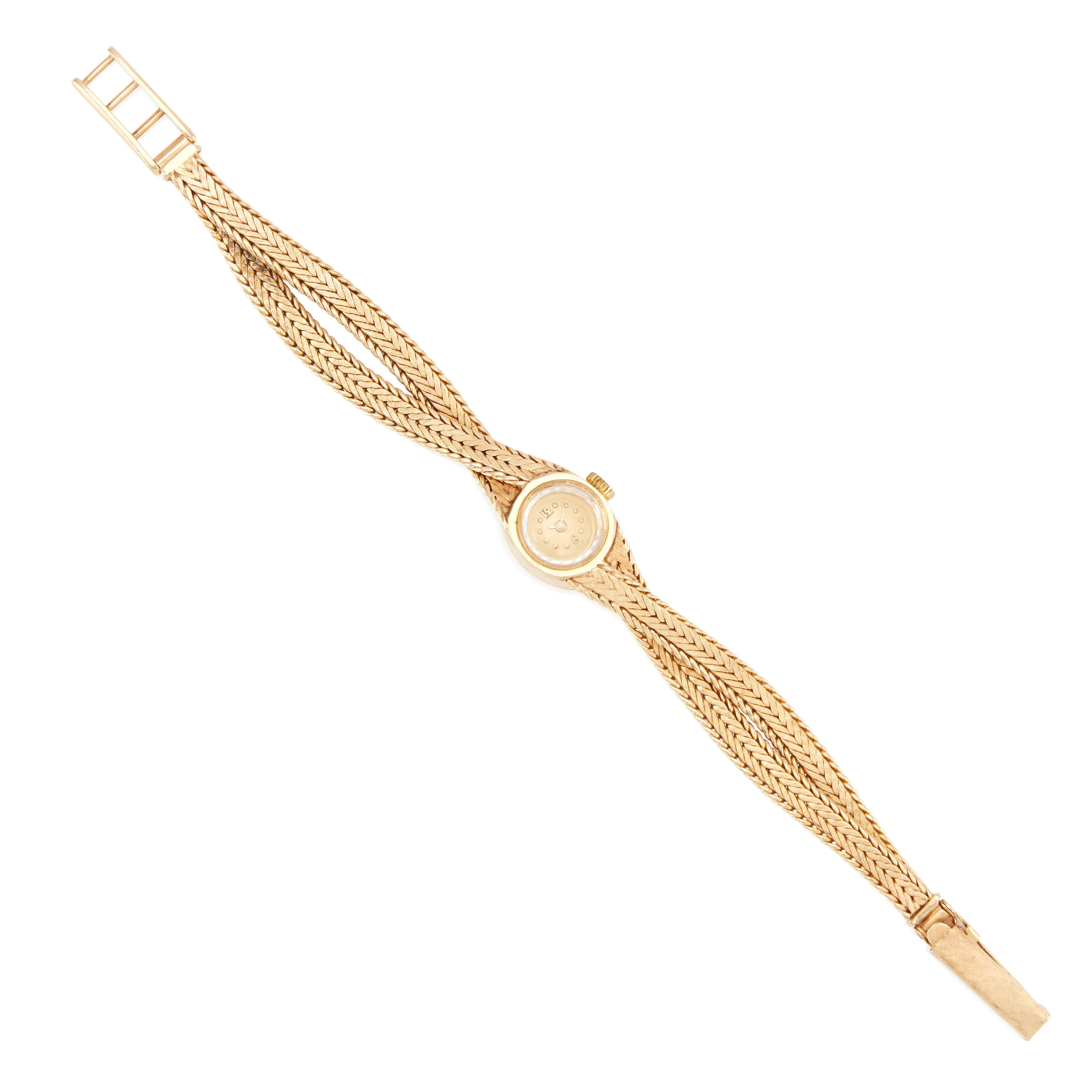 Lucien Piccard 13mm Yellow gold Champagne