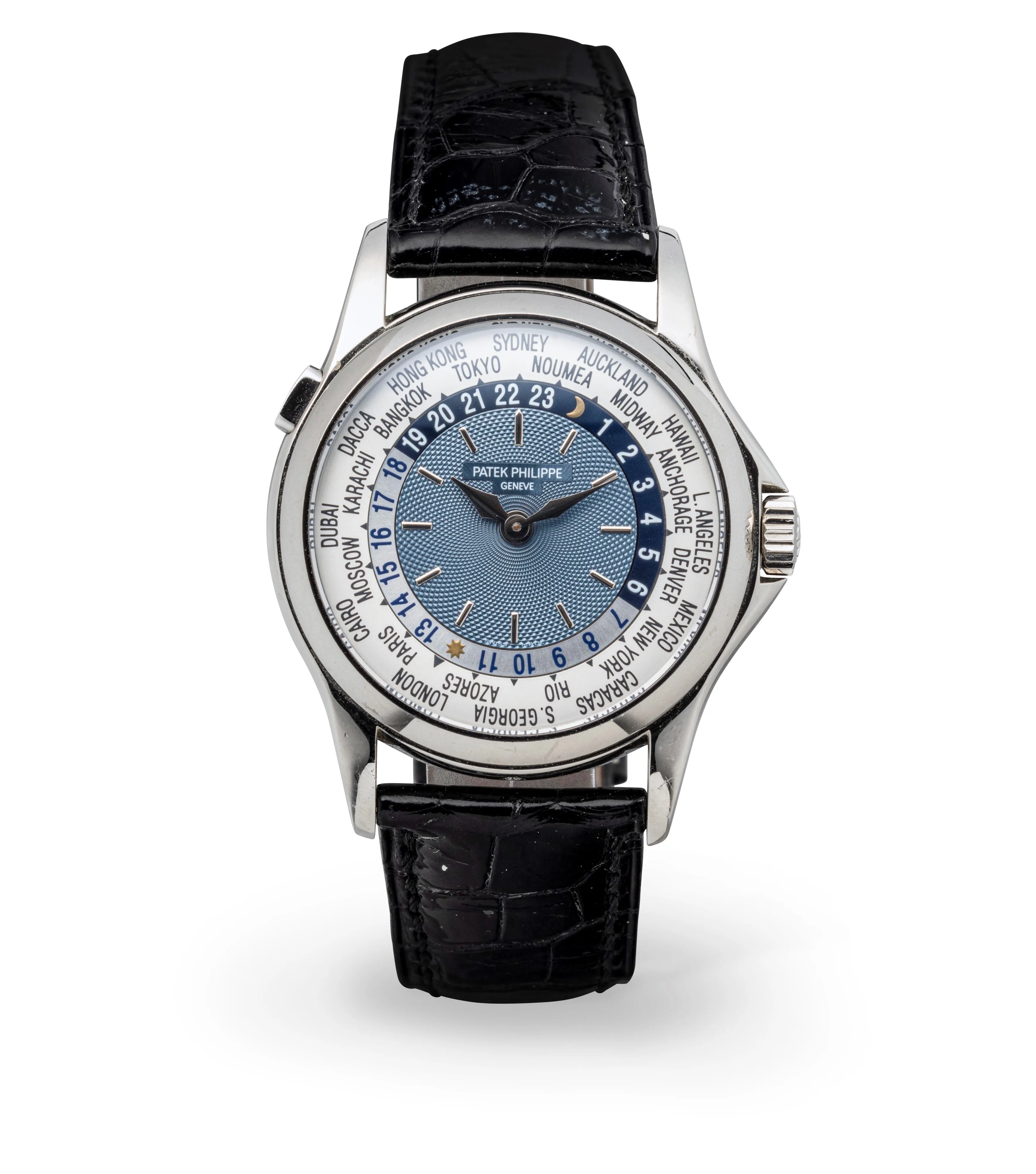 Patek Philippe World Time 5110P 37mm Platinum Blue