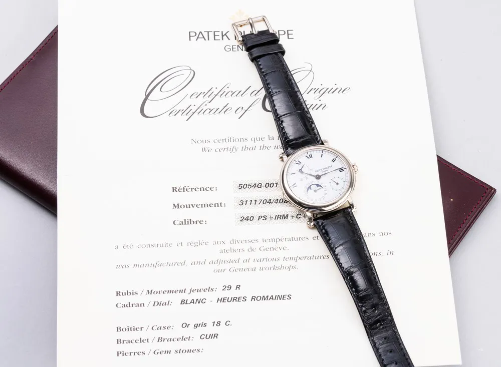 Patek Philippe Calatrava 5054G-001 36mm White gold White 5