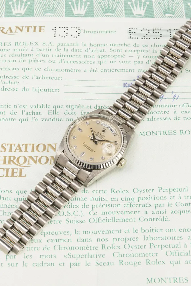 Rolex Day-Date 36 18239 36mm White gold Silver 3