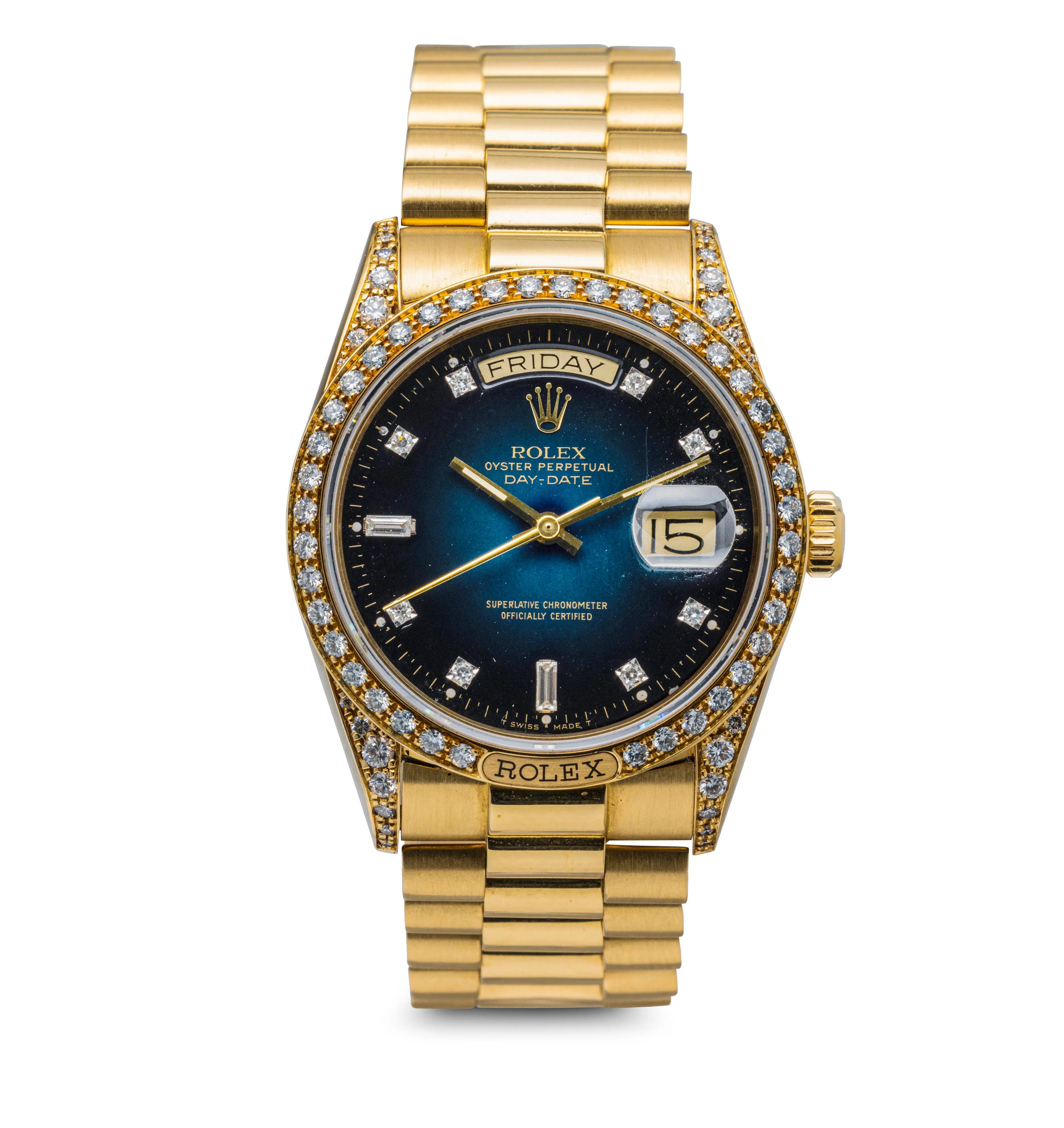 Rolex Day-Date 36 18138 36mm Diamond Blue