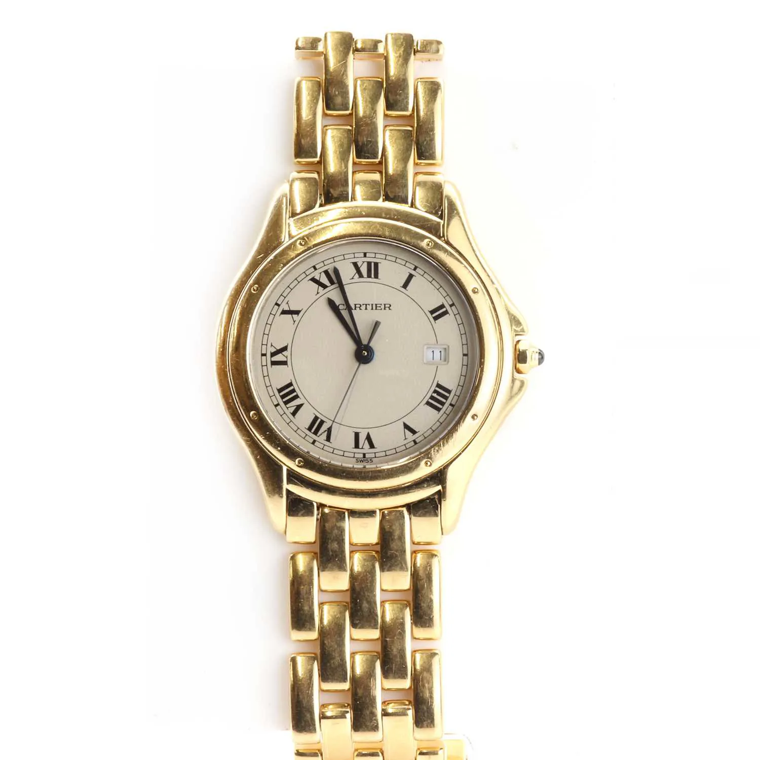 Cartier Cougar 887904 33mm Yellow gold Cream