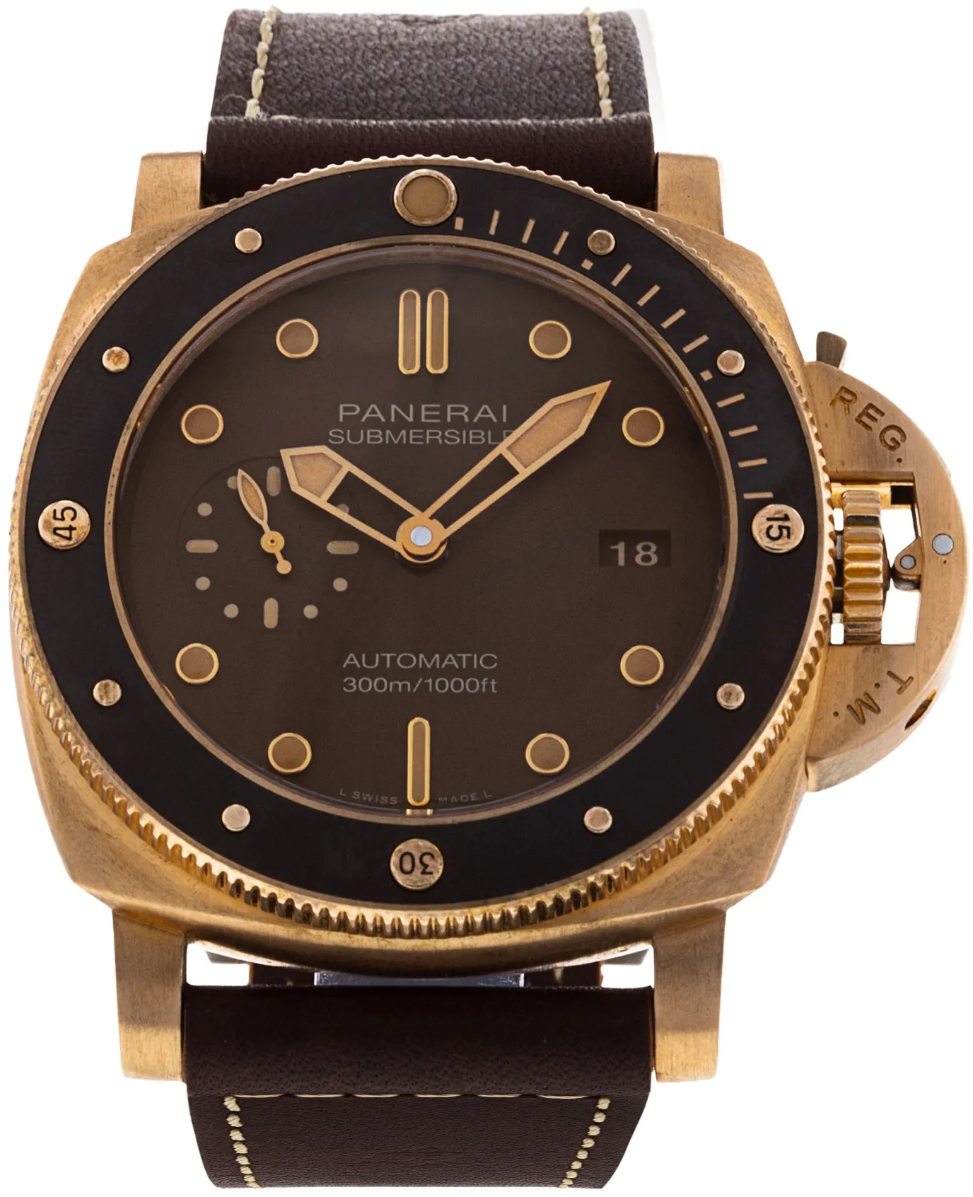 Panerai Submersible PAM 00968 47mm Bronze Brown