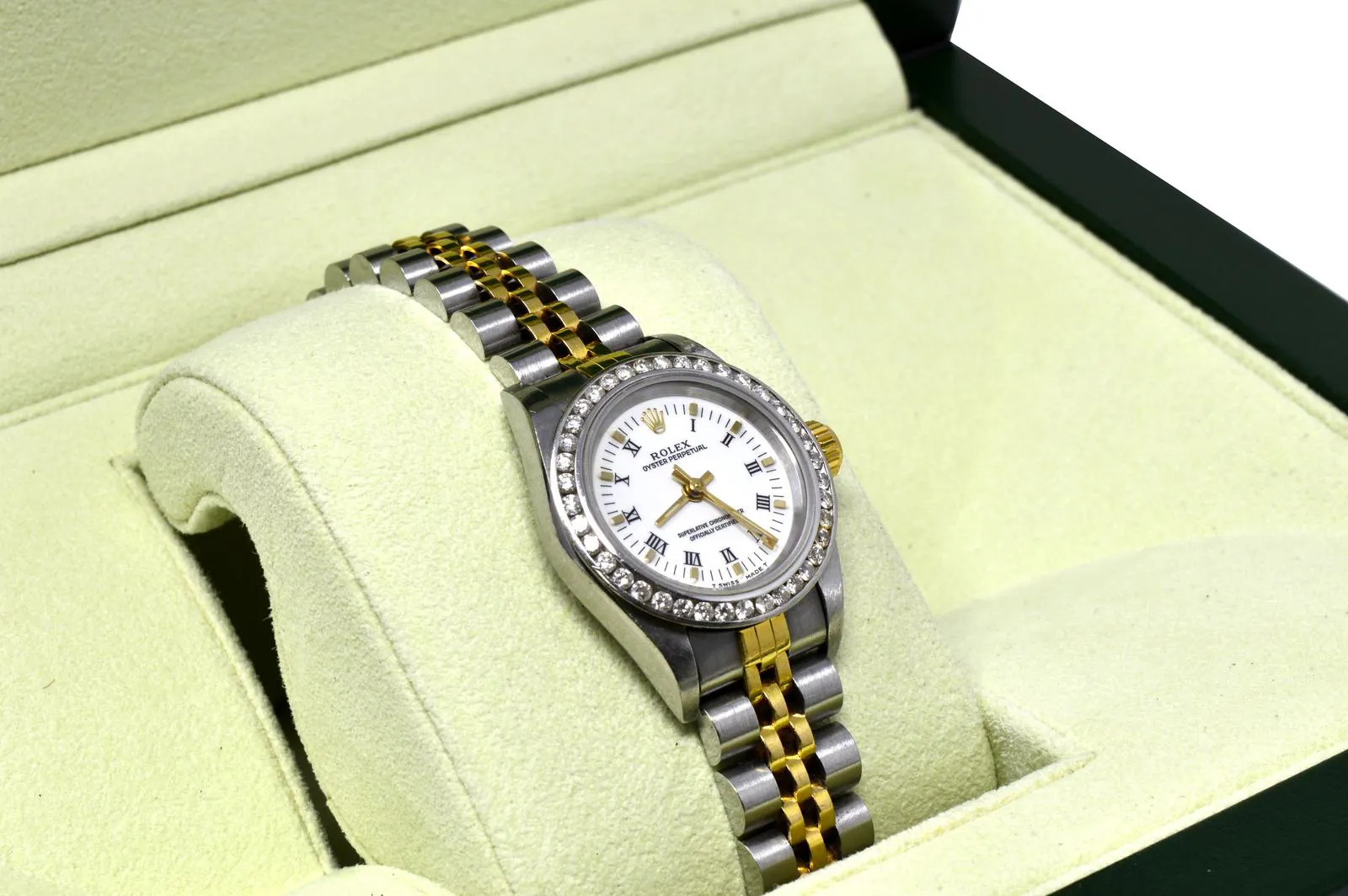 Rolex Oyster Perpetual 67193 26mm Yellow gold and Stainless steel White 5