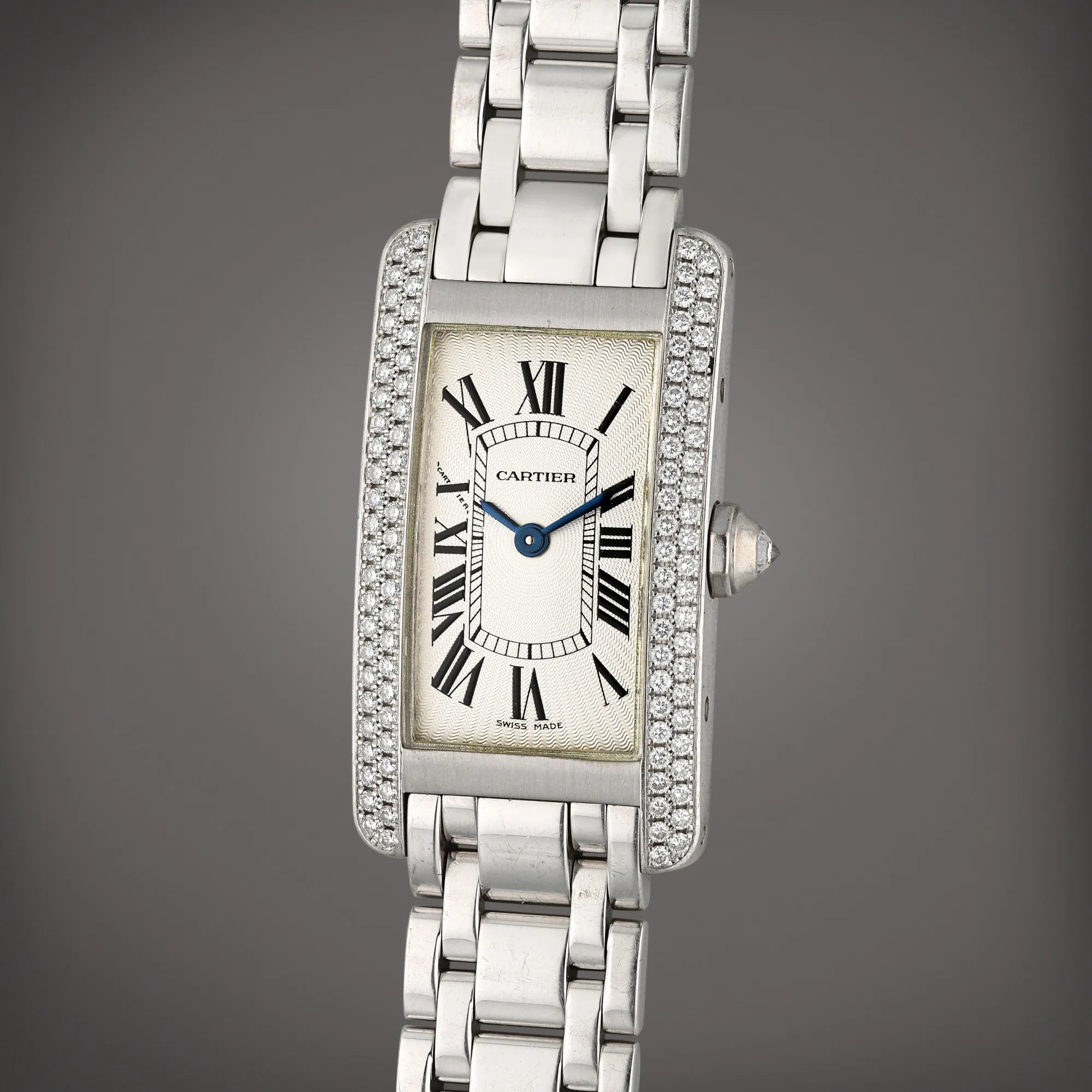 Cartier Tank 2489 34.5mm White gold Silver