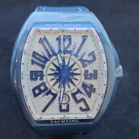 Franck Muller Vanguard V 45 SC DT CR BL MC BL 45mm Ceramic White