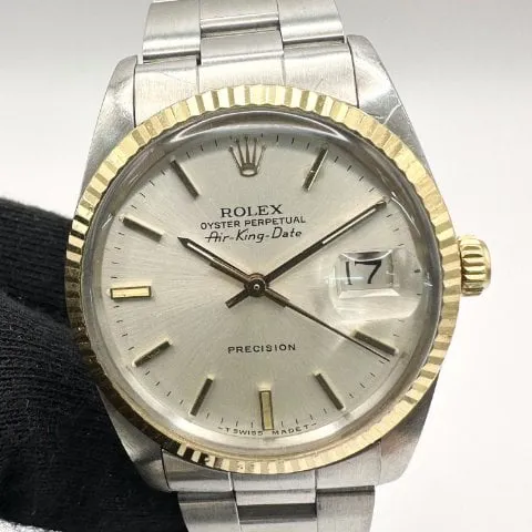 Rolex Air King 5701 34mm Yellow gold and Stainless steel Silver