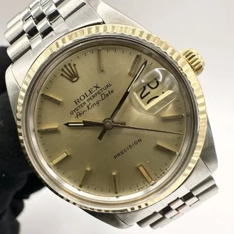 Rolex Air King 5701 34mm Yellow gold and Stainless steel Champagne