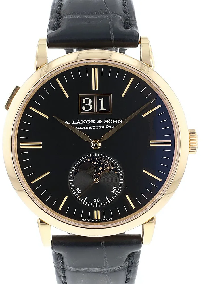 A. Lange & Söhne Saxonia 384.031 40mm Rose gold Black