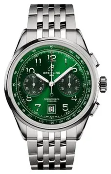 Breitling Premier AB0145371L1A1 42mm Stainless steel Green