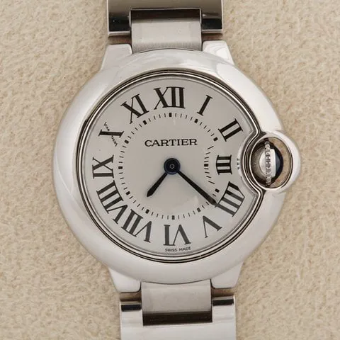 Cartier Ballon Bleu 3009 28mm Stainless steel White