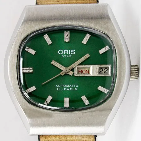 Oris 6794 37mm Stainless steel Green