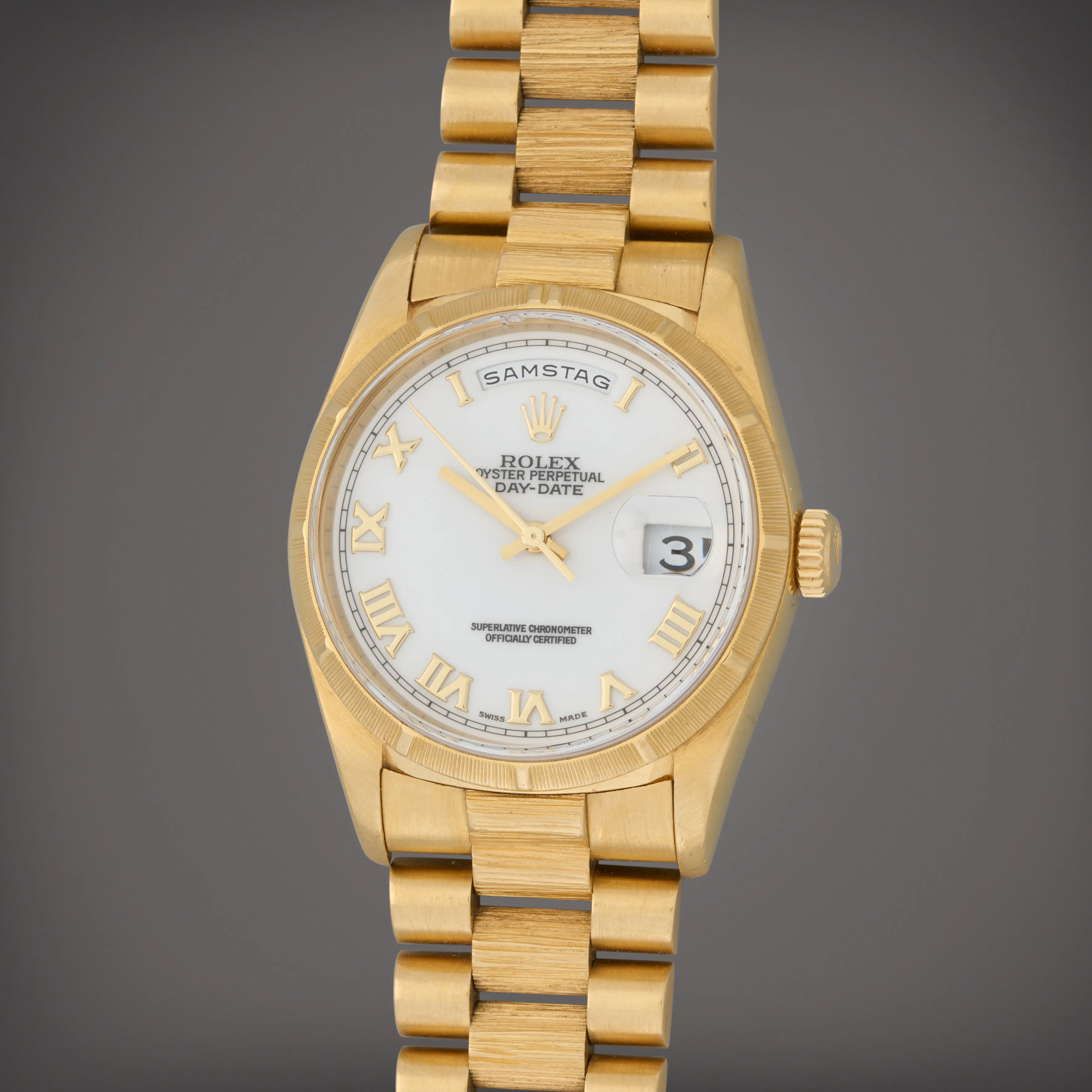 Rolex Day-Date 36 18248 36.5mm Yellow gold White