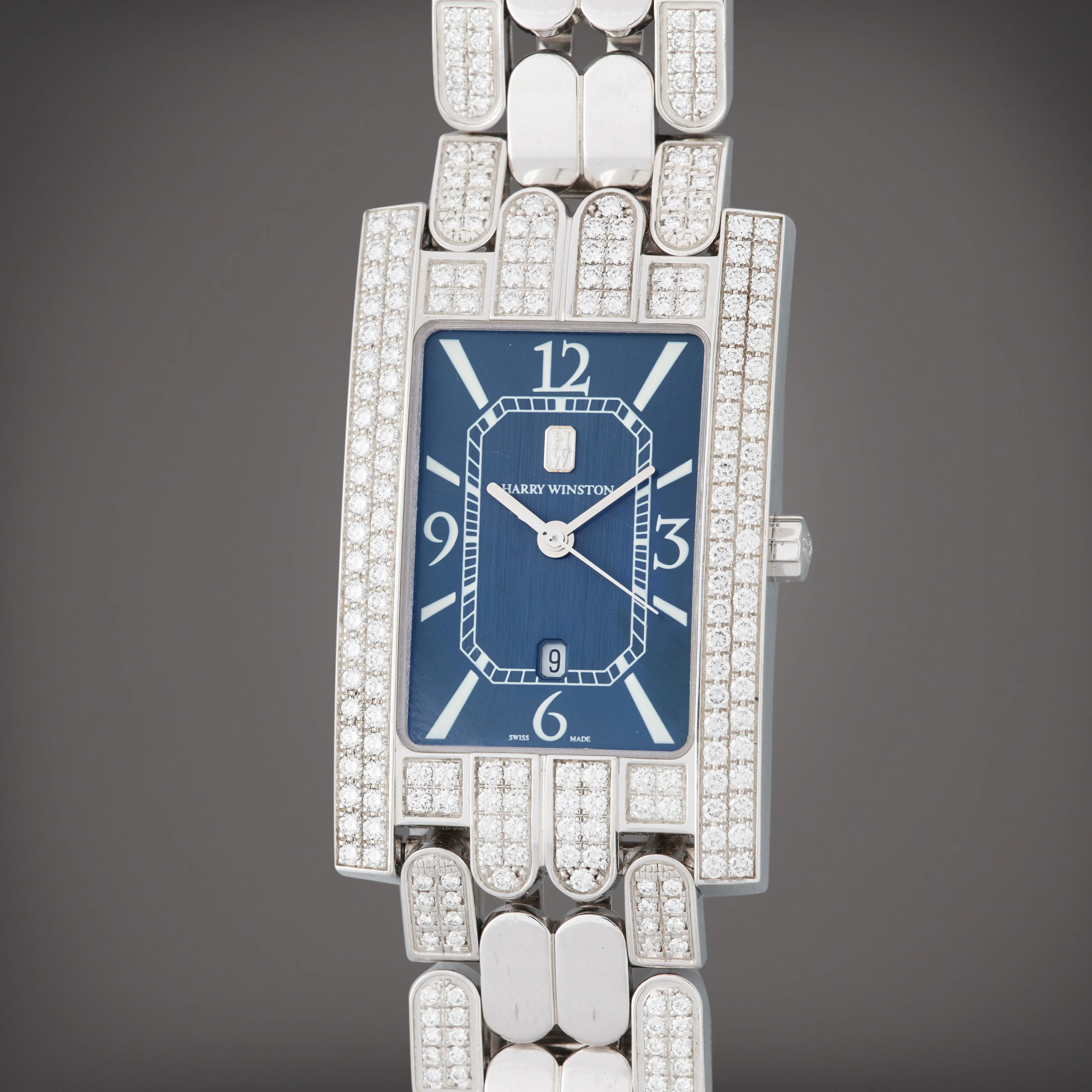 Harry Winston Avenue 310UQW 26mm White gold Blue