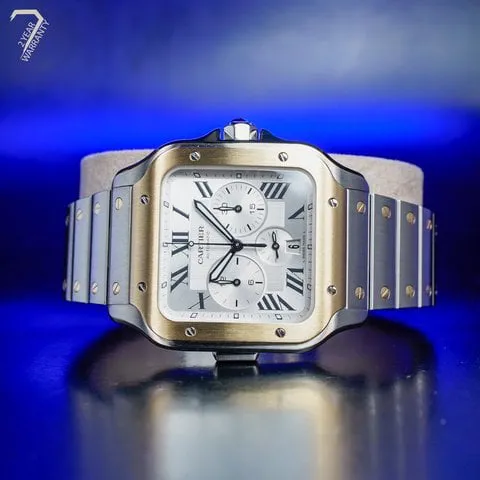 Cartier Santos W2SA0008 51.29mm Yellow gold and Stainless steel Silver