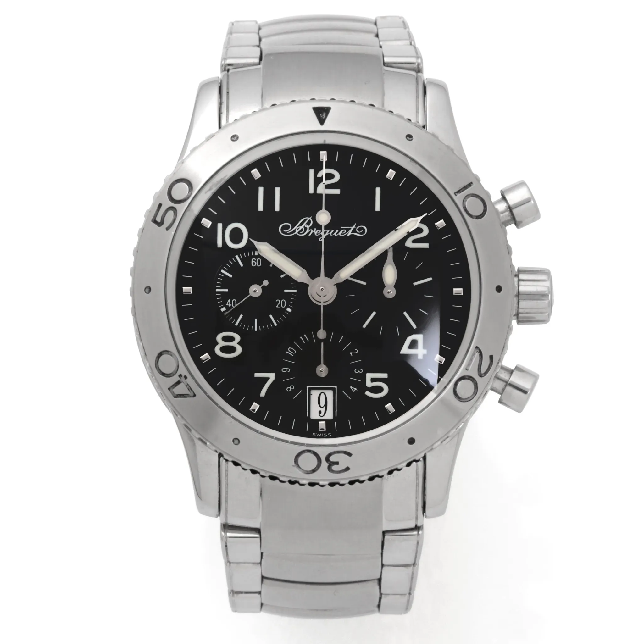 Breguet Type XX Transatlantique 3820 39mm Stainless steel Black