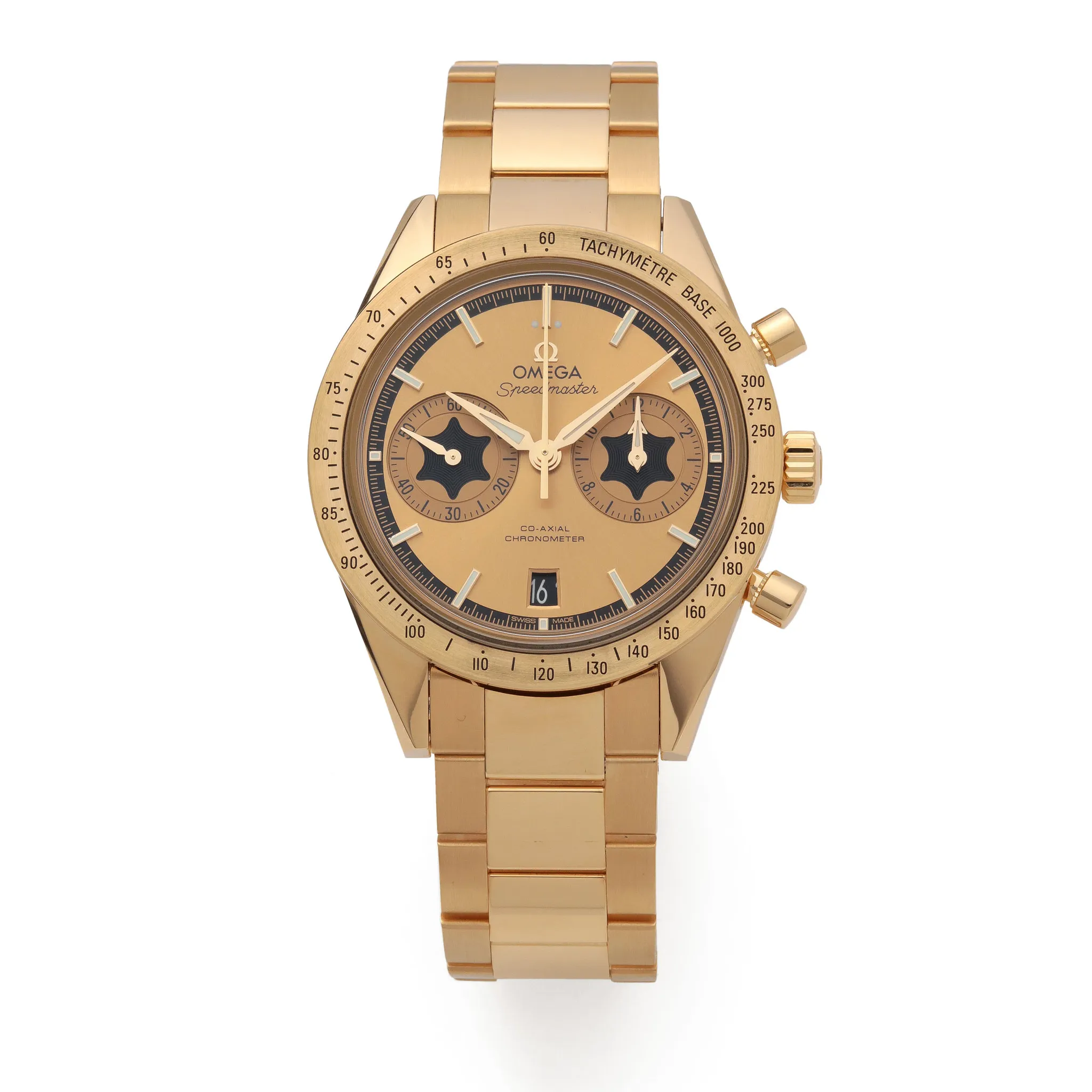 Omega Speedmaster Co-Axial Chronometer 331.50.42.51.08.001 41.5mm 18k yellow gold Gold and black