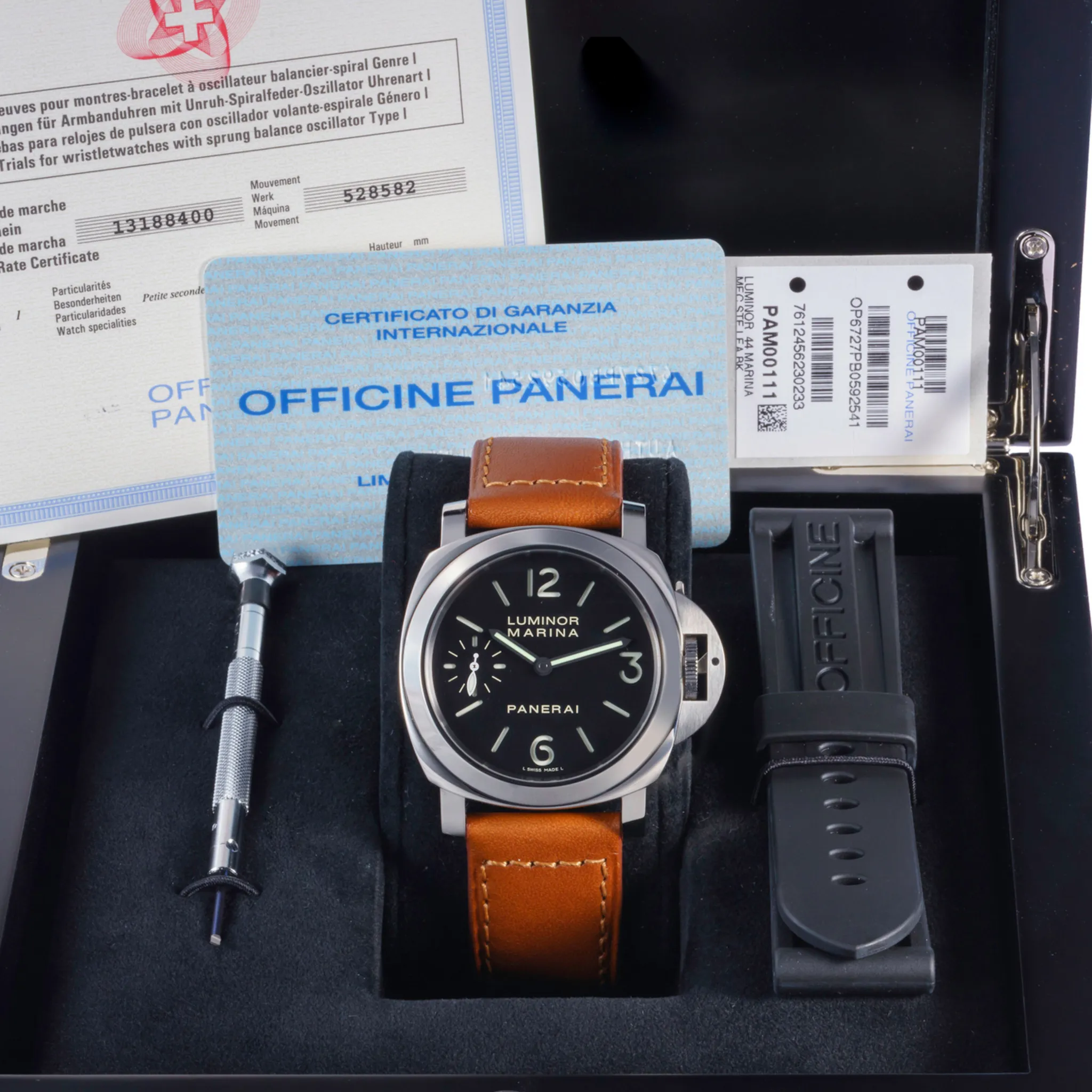 Panerai Luminor PAM 00111 44mm Stainless steel Black