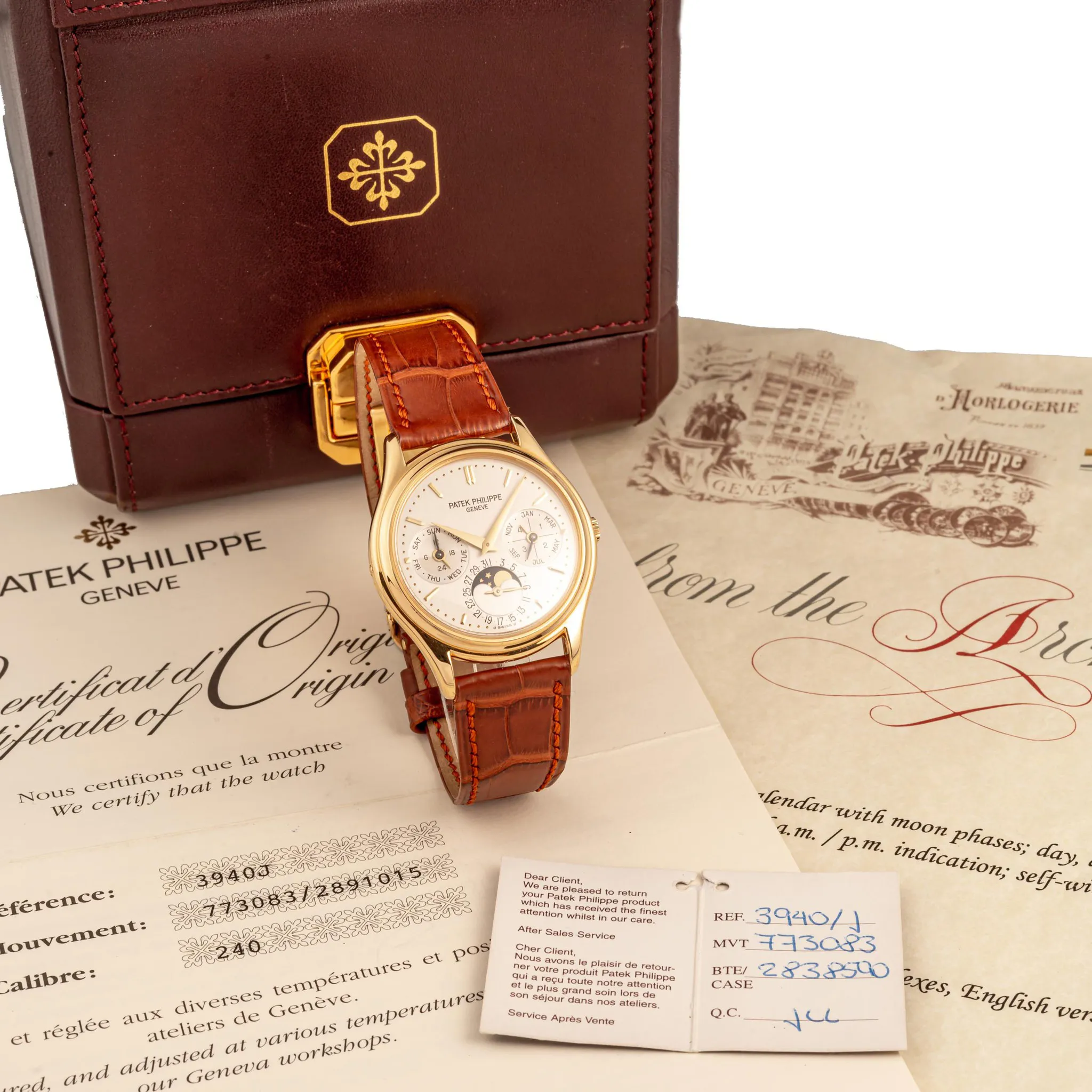 Patek Philippe Perpetual Calendar 3940J 36mm Yellow gold Silver 4