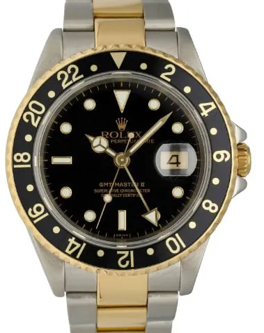 Rolex GMT-Master II 16713 40mm Yellow gold and Stainless steel Black