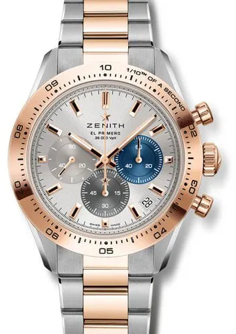 Zenith Chronomaster Sport 51.3100.3600/69.M3100 41mm Yellow gold and Stainless steel Silver