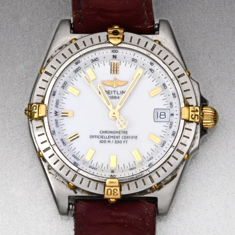 Breitling Windrider B10350 38mm Yellow gold and Stainless steel Red