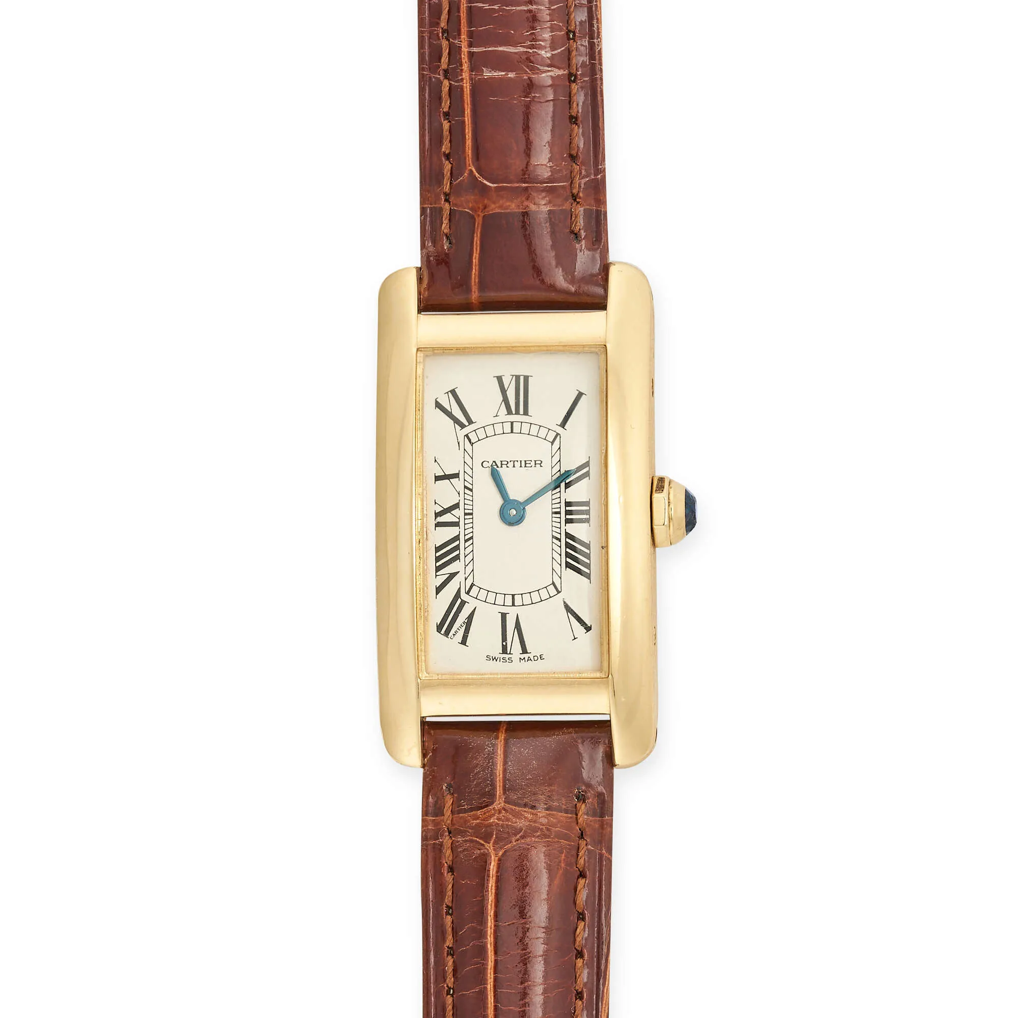 Cartier Tank 1710 20mm Yellow gold White