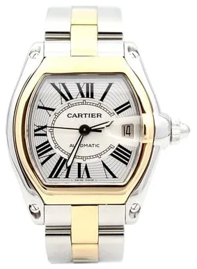 Cartier Roadster 2510 37mm Yellow gold and Stainless steel White