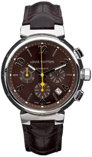 Louis Vuitton Tambour Stainless steel Brown